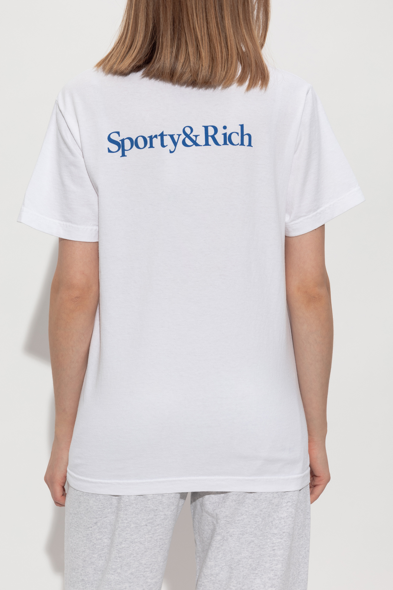 Sporty&Rich｜ (Dodgers Serif T-Shirt - White (TO04362766 Sporty & Rich x The LA Dodgers Serif Ringer T-shirt | White